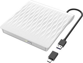 Išorinis DVD įrenginys USB 3.0 ir C tipo, 2025 m. atnaujintas išorinis CD DVD įrašymo įrenginys +/-RW, profesionalus išorinis CD įrenginys nešiojamiesiems kompiuteriams, staliniams kompiuteriams, "MacBook", suderinamas su "Win11/10/8/7/XP/Vista/Linux/MacO