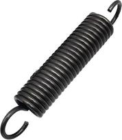 Įtempimo spyruoklės, dvigubo kablio įtempimo spyruoklė, spyruoklinis plienas, vielos skersmuo 5 mm, išorinis skersmuo 42 mm, ilgis 130-200 mm, 1 vnt. (5 x 42 x 200 mm)