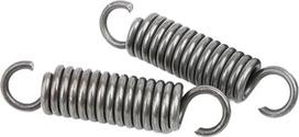 Įtempimo spyruoklės, dvigubo kablio įtempimo spyruoklės, spyruoklinis plienas, vielos skersmuo 3 mm, išorinis skersmuo 30 mm, laisvasis ilgis 200-500 mm, 2 vnt (3x30x500 mm)