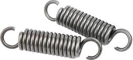 Įtempimo spyruoklės, dvigubo kablio įtempimo spyruoklės, spyruoklinis plienas, vielos skersmuo 3 mm, išorinis skersmuo 32 mm, ilgis 220-500 mm, 2 vienetai (3 x 32 x 260 mm)