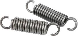 Įtempimo spyruoklės, dvigubo kablio įtempimo spyruoklės, spyruoklinis plienas, vielos skersmuo 3,5 mm, išorinis skersmuo 20 mm, ilgis 220-500 mm, 2 vienetai (3,5 x 20 x 400 mm)
