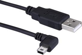 Itin ilgas mini USB kabelis 90 laipsnių kairiojo kampo įkrovimo laidas su 5 vnt. laidų spaustukų "Garmin" prietaisų skydelio vaizdo kamerai "Car Dash Cam" GPS navigatoriui DVR fotoaparatui "GoPro" (5 metrai kairiuoju kampu)