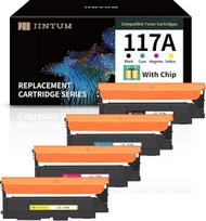 JINTUM 117A Toner Set Kompatibel für HP Color Laser 150a 150nw 178nw 178nw 178nwg 179fnw 179fwg Ersatz für W2070A W2071A W2072A W2073A Schwarz, Cyan, Gelb, Magenta (4 vnt.)