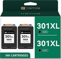 JINTUM 301 XL juodos spalvos spausdintuvo kasetės, suderinamos su HP 301xl kasetėmis, skirtomis "DeskJet" 3050 1050 1510 2544 2549 Envy 4500 4504 5530 5534 OfficeJet 2620 4630 4632 4632 4634 juodos spalvos, 2 pakuotės )