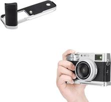 JJC "Arca-Type" fotoaparato metalinė rankena, suderinama su "Fujifilm X100V X100F", skirta "YouTube" vaizdo įrašams įrašyti (sidabrinė)