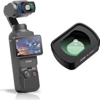 JJC 0,72X Osmo Pocket 4 3 plačiakampio objektyvas, magnetinis plačiakampio objektyvas DJI Osmo Pocket 4 3 su filtro dėklu, Pocket4 Pocket3 112° FOV plačiakampio objektyvas su daugialypės dangos HD optinio stiklo priedais