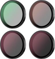 JJC 4 pakuočių ND CPL filtrų rinkinys, suderinamas su DJI Osmo Action 5 Pro 4 3 fotoaparatu, ND8 ND16 ND32 daugkartinis dengtas neutralaus tankio fiksuotas žiedinio poliarizatoriaus filtras Action 5 Pro Action 4 3 priedai