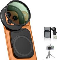 JJC 67 mm magnetinis rankinio filtro adapteris su 67 mm CPL filtru, skirtas iPhone 14/15/16/17, 14/15/16/17 Pro Max, 14/15/16/17 Pro, 14/15/16/17 Pro, 14/15/16/17 Plus