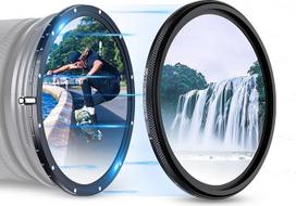 JJC 72 mm tikros spalvos kintamas ND2.5-ND1000 ND filtras 10 diafragmų, ND2.5-32 neutralaus tankio filtras su reguliuojamu valdikliu ir fiksuotu ND32 filtru, skirtas Nikon Z 24-70 mm F4, skirtas Sony E PZ 18-105 mm, be X-Cross