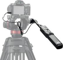 JJC Fotoaparato trikojo pasukimo juostos nuotolinio valdymo pultas, skirtas "Manfrotto" 502AH 502A 504HD 509HD 526 608 504X 612 Nitrotech N8 N12, nuotolinio valdymo pultas, skirtas "Sony Canon" fotoaparatams, vaizdo kameroms su Lanc/Multi Terminal