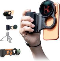 JJC Handgirp magnetinis telefono filtro adapteris, 67 mm CPL filtras, 3 in 1 rinkinys "iPhone 17 Pro Max/16 Pro Max/15 Pro Max/14 Pro Max" - magnetinis telefono fotoaparato objektyvo filtro rinkinys