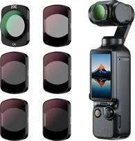 JJC magnetinių ND ir CPL filtrų rinkinys, suderinamas su DJI OSMO Pocket 3 Creator Combo, CPL ND8 ND16 ND32 ND64 ND256 poliarizacinis filtras su šluoste, daugiasluoksnis dengtas/HD optinis stiklas/Gimbalas