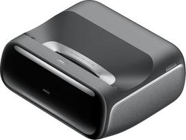 JMGO O2S Ultra UHD 4K itin mažo atstumo projektorius, 3500 ISO liumenų trigubas lazerinis projektorius, "Dolby Vision", 20 W "Dynaudio" integruoti garsiakalbiai, "Google TV", "Dolby Atoms", DTS-X