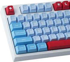 JOMKIZ Double Shot Keycaps 173 klavišų SA profilio Flair klavišų dangtelių rinkinys su 2,75u, 3u, 6,25u ir 7u tarpo juosta, skirtas Cherry Mx jungikliams ISO ANSI išdėstymo mechaninei klaviatūrai