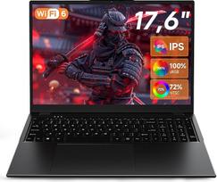 jumper Laptop 17,6 Zoll, N95 CPU, 16GB RAM, 512GB SSD + 128GB eMMC, 100% sRGB FHD ekranas, QWERTY Lietimui jautrus ekranas, su vokiškais tekstais, 7000mAh, WiFi-6, Notebook für Studenten