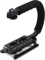 Juodas "Super Grip" fotoaparato rankenos stabilizatorius, skirtas vaizdo DSLR DV vaizdo kamerai