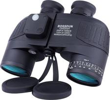Jūrų žiūronai 10 x 50 Vandeniui atsparūs su kompasu ir tolimatis Kariniai žiūronai HD Anti-Fog Jūros vandenyno žiūronai suaugusiems Buriavimas Kruizai Žvejyba Valtimis Žvejyba Paukščių stebėjimas Safari