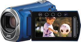 JVC GZ-MS 210 AEU SD kortelės vaizdo kamera (SD/SDHC kortelių lizdai, 39x optinis priartinimas, 6,9 cm ekranas, USB 2.0) Mėlyna