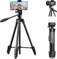 K&F CONCEPT NT510 mobiliojo telefono trikojis, 152 cm ilgio lengvas trikojis "Canon Nikon Sony" ir kitiems DSLR fotoaparatams, išmaniojo telefono trikojis su mobiliojo telefono laikikliu, aliumininis kelioninis trikojis su "Bluetooth" nuotolinio valdymo p