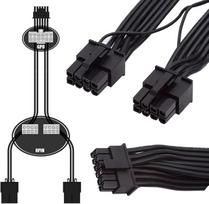 kabelis 12VHPWR ATX3.0 PCI-E 5.0 maitinimo modulinis kabelis su dvigubu ATX 8 kontaktų maitinimo bloku 3080 3090TI PSU 16 kontaktų 12+4P vaizdo plokštei