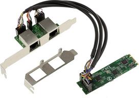 KALEA-INFORMATIQUE M2 M.2 NGFF PCIe B M pagrindinė kortelė 2 prievadai 2.5 Gigabit RJ45 LAN Ethernet 10 100 1000 1G 2.5G Dual Chipset Realtek RTL8125