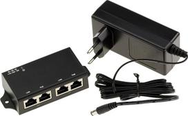 KALEA-INFORMATIQUE Maitinimo šaltinis Injektorius Power over Ethernet 2 prievadai 30 W PoE suderinamas su IEEE802.3af ir PoE+ IEEE802.3at Komplektuojamas su 52 V 1,25 A maitinimo šaltiniu
