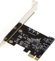 KALEA-INFORMATIQUE PCI Express PCIe Type 3.0 to SATA 2 Ports Controller Card su mikroschemų rinkiniu JMB582 High and Low Profile