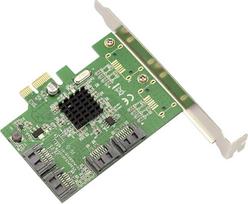 KALEA-INFORMATIQUE PCI Express PCIe x1 valdiklio kortelė su 4 SATA 3 6G prievadais ir "Marvell 88SE9215" mikroschemų rinkiniu