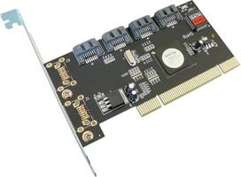 KALEA-INFORMATIQUE PCI valdiklio kortelė SATA 4 prievadai PCI 32 bitų su "Silicon Image" mikroschemų rinkiniu SIL 3124, Raid 0 1 5