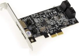 KALEA-INFORMATIQUE PCIe 4+2 prievadų SATA ir eSATA 6G valdiklio kortelė su "Marvell 88SE9230" mikroschemų rinkiniu ir Raid 0 1 10 Hyperduo