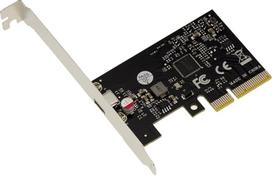 KALEA-INFORMATIQUE PCIe x4 1 prievado USB 3.2 Gen 2x2 20G C tipo valdiklio kortelė su ASM3242 mikroschemų rinkiniu. Aukšto ir žemo profilio