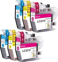kamo LC-3219 spausdintuvo kasetės, suderinamos su Brother LC3219 LC-3217 LC3217 kasetėmis (6 vnt.), skirtos MFC-J5330DW MFC-J5335DW MFC-J5730DW MFC-J5730DW MFC-J5930DW MFC-J6530DW MFC-J6930DW MFC-J6935DW