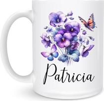Kavos puodelis "Pansy Blossom" 330 ml kavos puodeliai Keraminiai porcelianiniai puodeliai kolegoms Vyno karštas šokoladas