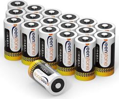 Keenstone CR123A 3V ličio 1600mAh 18 vnt. CR123A baterija, skirta žibintuvėliui, skaitmeniniam fotoaparatui, vaizdo kamerai, žaislui, žibintuvėliui 【ne Arlo】