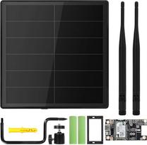 KEEPTEEN D5 Solar Lora Node Meshtastic Device Repeater with Wisblock RAK19007 RAK4631 Board 868mhz Mesh Lora Antenna NRF52840 Buletooth Solar Panel Built in 5000mAh Battery Controller