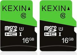 KEXIN Micro SD kortelė 16GB, 2 vnt., MicroSDHC UHS-I Class 10 U1, mini SD kortelė su adapteriu, atminties kortelė išmaniajam telefonui, planšetiniam kompiuteriui, fotoaparatui