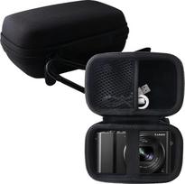 Kietas dėklas, suderinamas su "Panasonic Lumix ZS99/DC-ZS70/ZS60/ZS80/DMC-ZS100/DMC-ZS200, TZ200 skaitmeniniais fotoaparatais, juodas Paprastas, juodas, paprastas