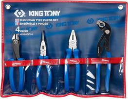 KING TONY 42124GP04 Estuche de alicates für Erwachsene, für den praktischen Alltag, 4 teilig