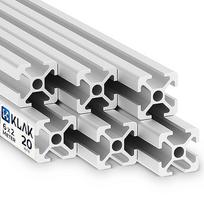 KLAK 20 Aliuminio profilis 6 vnt. 20 x 20 mm 2 m Sistema, montavimas, statyba Profilis lizdas 6