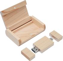 Klevo medžio dėžutė USB C atmintinė 32GB, OTG rašiklinis diskas, USB 2.0 ir C tipo atminties kortelė "Android" išmaniajam telefonui