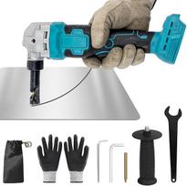 Knabberis Blechknabber Kompatibel mit Makita 18V Akku, 450W Kabellose Blechnibbler 1900SPM Bürstenlose Elektro-Metallschere mit 360° Drehbarer Knabberkop,Metallknabber 3 Stufen Einstellbar (Ohne Akku)