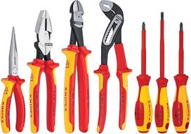 Knipex 989826US 7 dalių 1000 V izoliuotų aukšto sverto replės, kirptuvai ir atsuktuvai Komercinių įrankių rinkinys