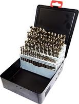 Kobalto grąžtų rinkinys 91vnt(1.0-10.0mm) HSS-G M35 5% kobalto DIN338 metalo grąžtų rinkinys nerūdijančiam plienui, karbidiniam plienui, ketui su laikymo dėklu 1.0-10.0 x 0.1mm