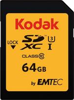 Kodak 600X SDXC Class10 64GB SDXC UHS-I Class 10 - atminties kortelė - 64GB - SDXC 10 klasės atminties kortelė, UHS-I 95MB/s; 90MB/s