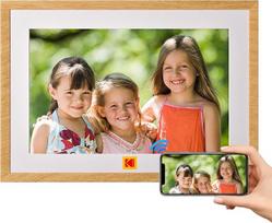 KODAK Digitaler Bilderrahmen 10 Zoll mit 4000mAh Li-Akku, WLAN Digitale Fotorahmen mit 32GB Speicher, IPS HD Touchscreen, Auto-Rotat, Elektronischer Bilderrahmen Teilen Sie Fotos und Videos