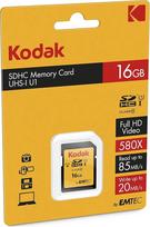 KODAK EKMSD16GHC10K SDHC 16GB atmintinė Classe 10 U1 Premium