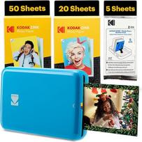 KODAK Step Instant Screen išmaniųjų telefonų spausdintuvas - 75 lapų pakuotė - cinko 2x3 colių nuotraukos - Bluetooth - mėlyna