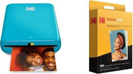 KODAK Step momentinių nuotraukų spausdintuvas su "Bluetooth" / NFC, "Zinc Technology" programėle ir 2 x 3 aukščiausios kokybės cinko fotopopieriumi (100 lapų), suderinamas su "Printomatic Smile" ir "Step" fotoaparatais bei spausdintuvais