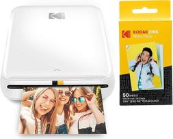 KODAK Step Printer belaidis mobilusis nuotraukų spausdintuvas + "Kodak" cinko fotopopierius, 50 x 76 mm, momentinė juosta (50 vnt.)