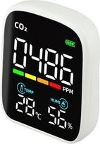Kohlendioxid-Detektor, Luftqualitätsmonitor, Temperaturfeuchtigkeitstester, NDIR-Sensor, 1200 mAh Akku, LED-Anzeige, tragbares Messgerät für Zuhause, Büro, Schule